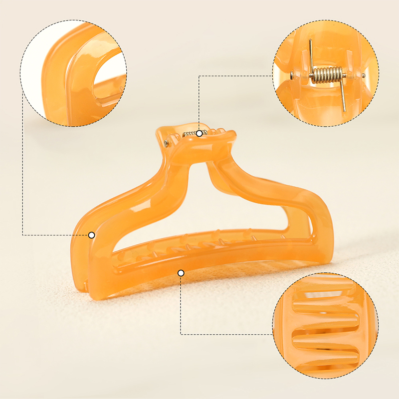 Fishtail Injected Plastic Hair Claw Clip