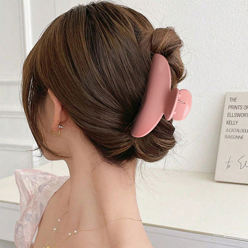 Long Fan-Shaped Injected Plastic Hair Claw Clip