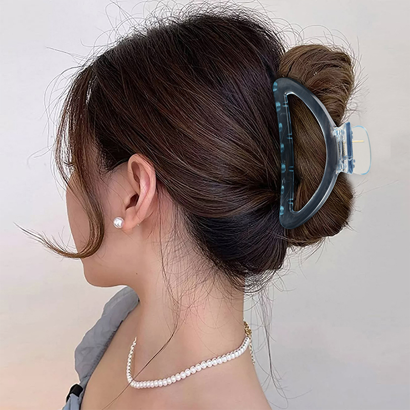Semicircular Hollow Injected Plastic Hair Claw Clip