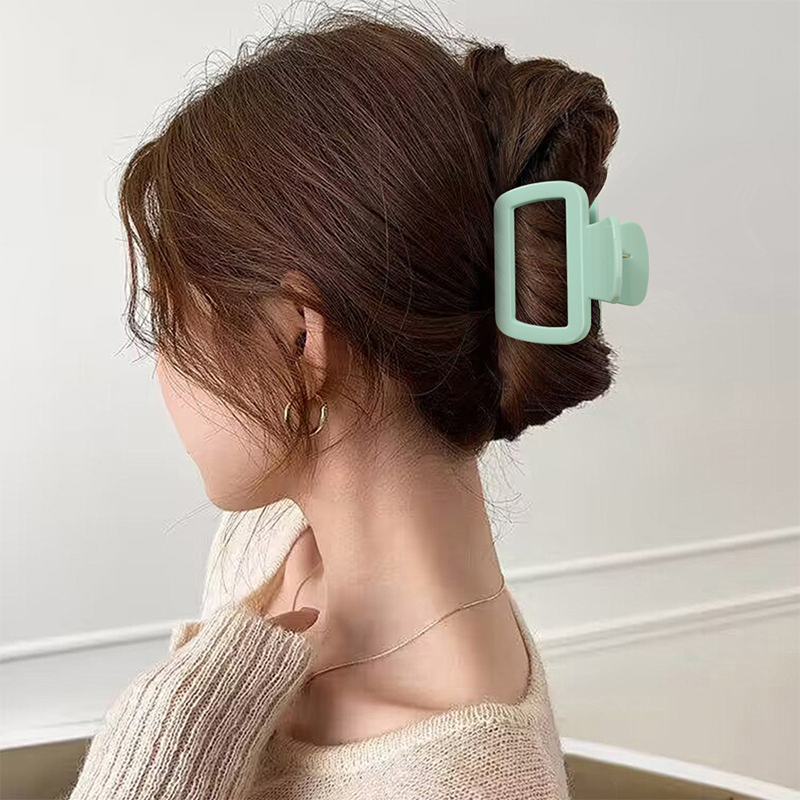 Rounded Trapezoid Injected Plastic Hair Claw Clip