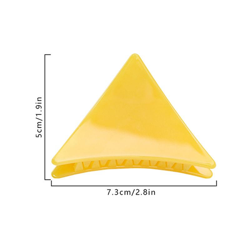 Plastic hair claw clip with triangular injection