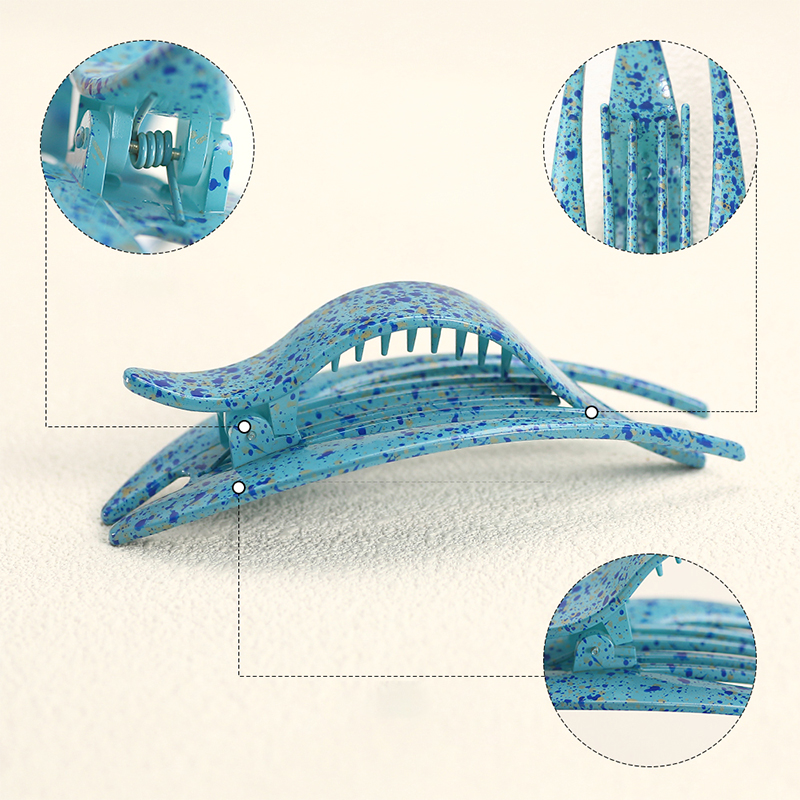 Dovetail clip with plastic clip for injected hair claw