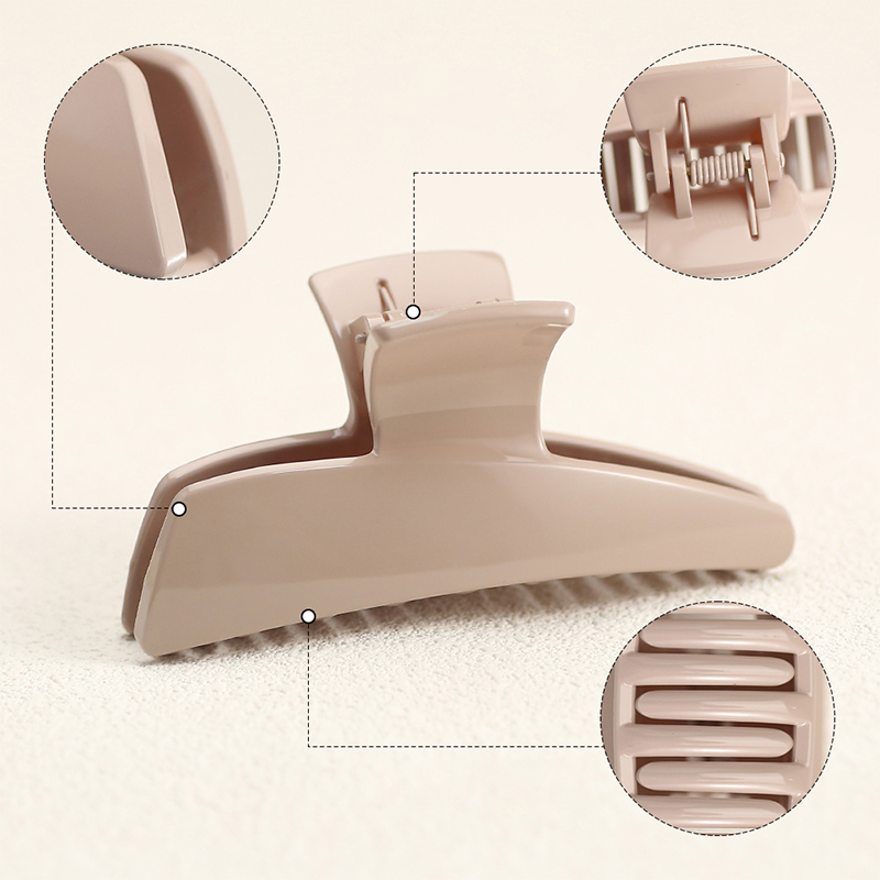 One Line Large Tilting Injection Plastic Hair Claw Clip