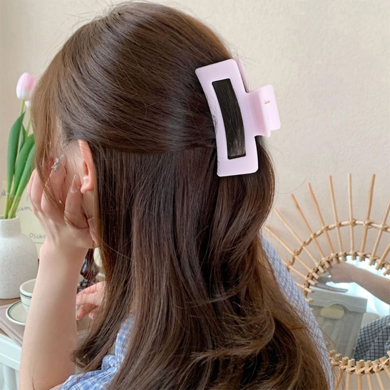 Rounded Rectangle Injected Plastic Hair Claw Clip