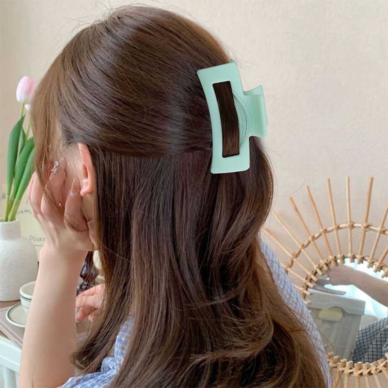 Rounded Rectangle Injected Plastic Hair Claw Clip