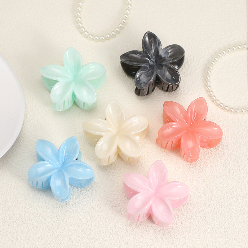 Plumeria ABS injected plastic hair claw clip