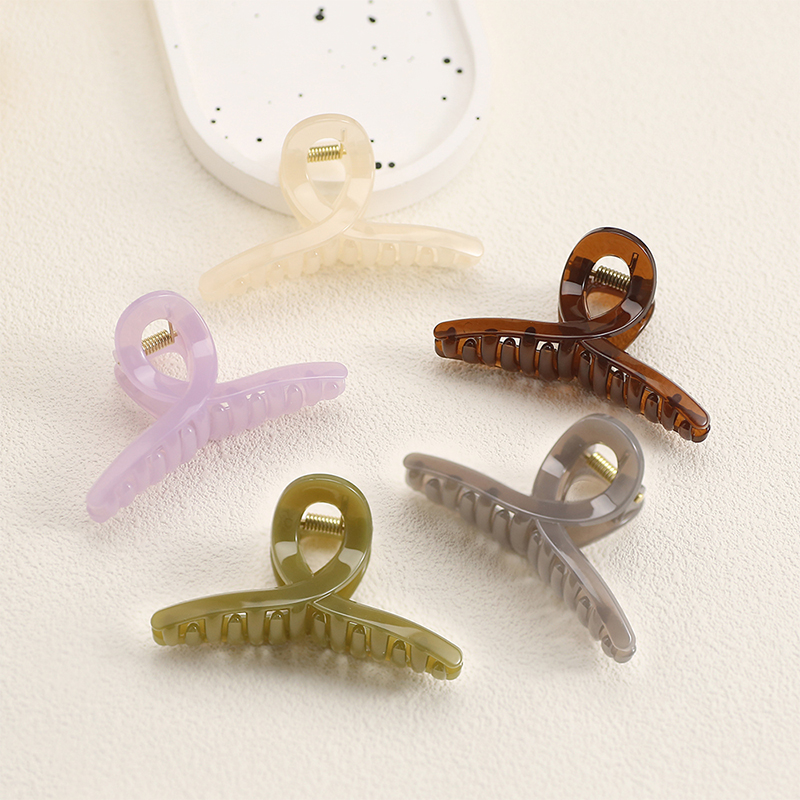 Cross Injected Plastic Hair Claw Clip
