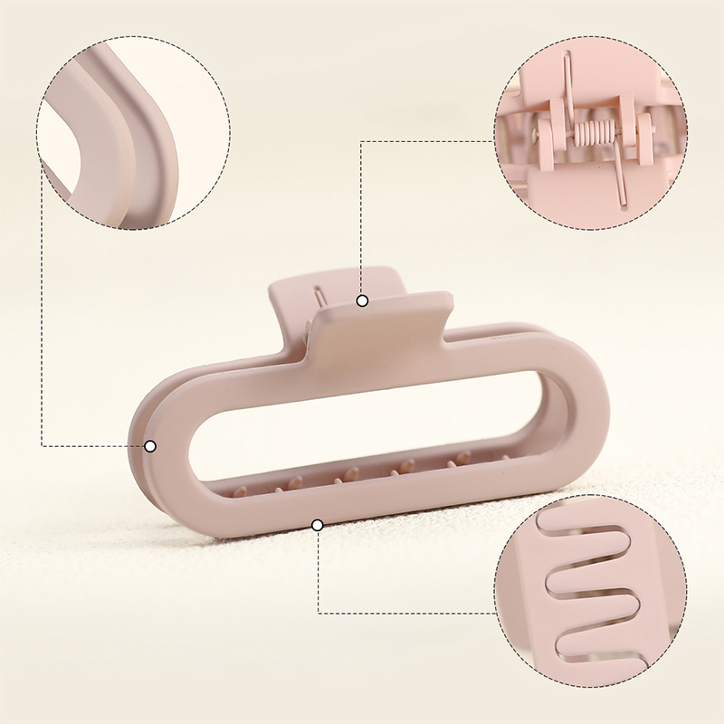 Oval Injected Plastic Hair Claw Clip