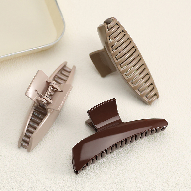 One Line Large Tilting Injection Plastic Hair Claw Clip