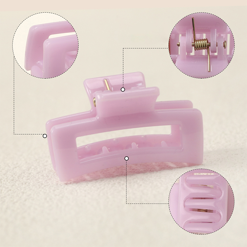 Small Square Injected Plastic Hair Claw Clip