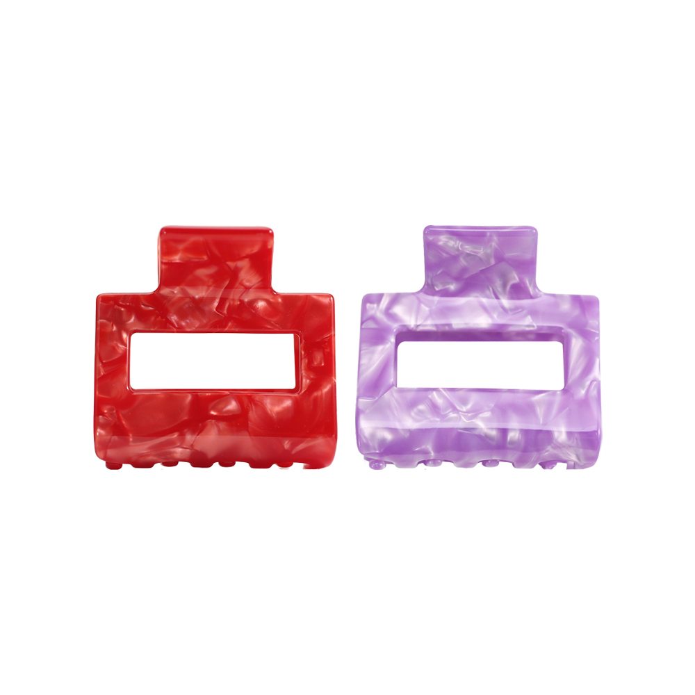 Square Empty In The Middle Acetate Hair Claw Clip