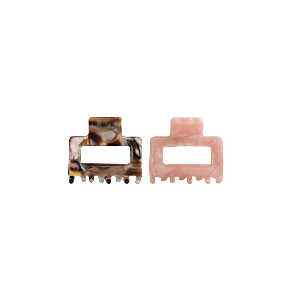 Rectangular Center Opening Acetate Hair Claw Clip